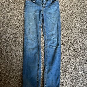 Stylish Blue Straight Leg Women's Jeans